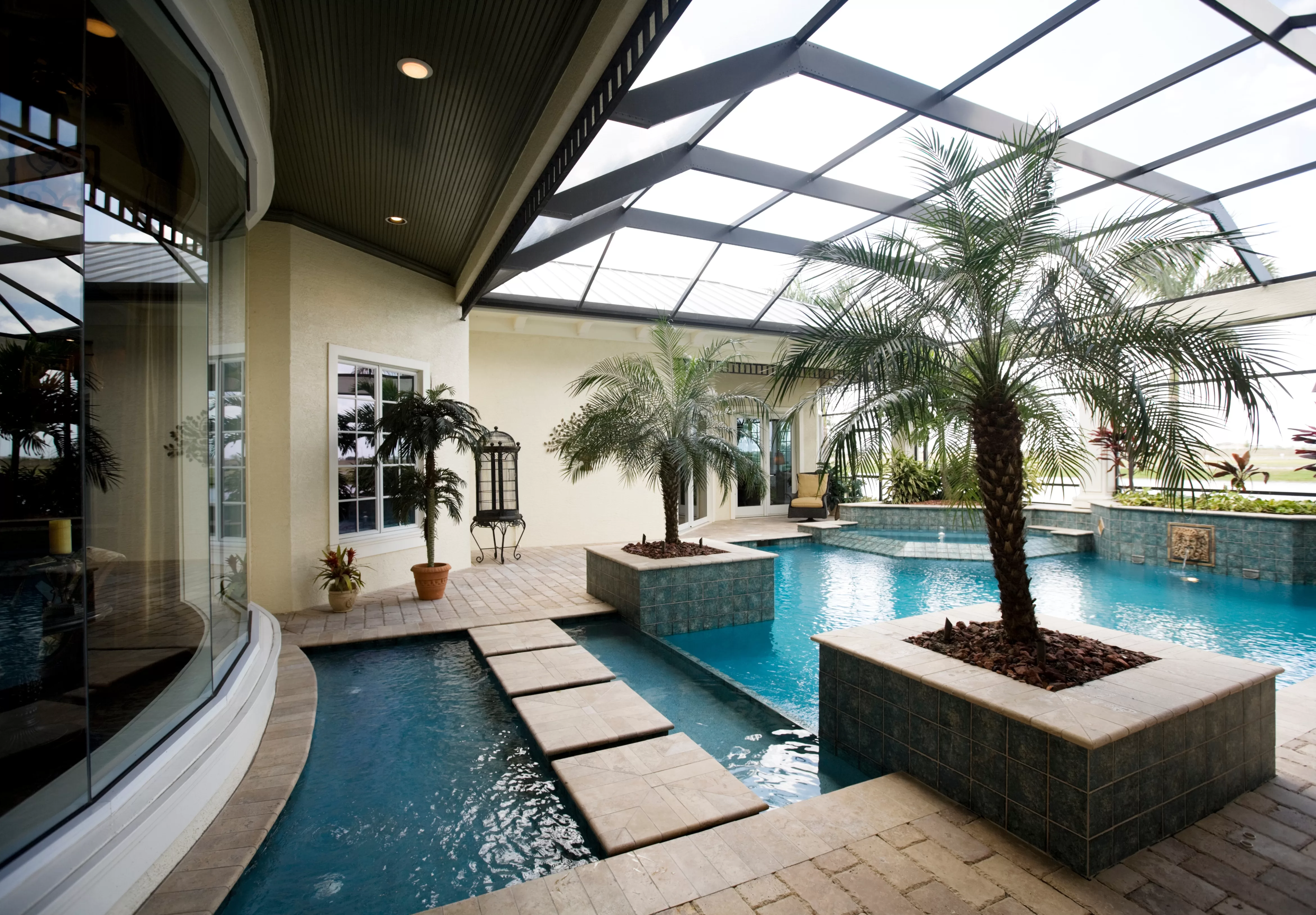 A beautiful pool enclosure creates additional living space in your home. 