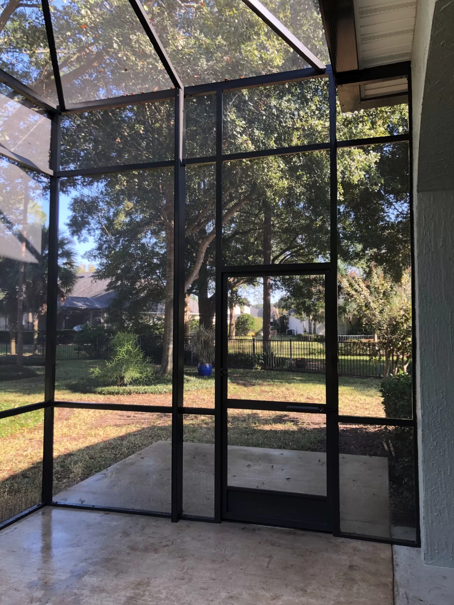 This bird cage build uses special screening that keeps even the smallest of insects out of this screened porch.